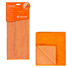 Салфетка из микрофибры и коралловой ткани оранжевая (35*40 см)  (AB-A-04)