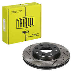 Диск торм. для а/м Chevrolet Spark/ Nexia SOHC перед.d=236 (перф/слот/окраш)(DF 1749s) PRO