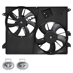 Э/вентилятор охлаждения для Chevrolet Captiva 2.4/ 3.2 (2 вент.) (с кожухом) (LFK 0543)