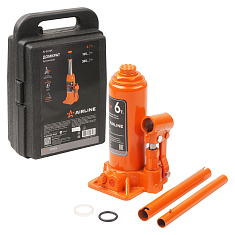 Домкрат бутылочный 6т PRO в кейсе (MIN - 195 мм, MAX - 380 мм) (AJ-B-06K)