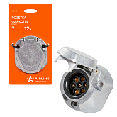 Розетка фаркопа 12В 7 контактов металл (ATE-05)